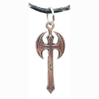 1 1/2" Shango Double Ax amulet pendant for energy work and protection.