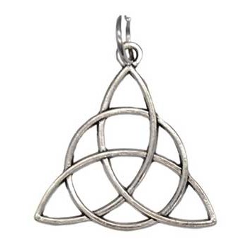 1 1/8" Triquetra amulet pendant symbolizing God, Son, and Holy Spirit.