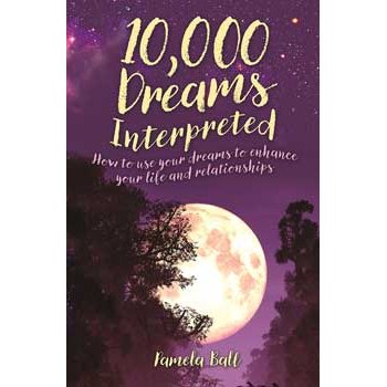 10,000 Dreams Interpreted book cover with moon and trees, authored by Pamela Ball.