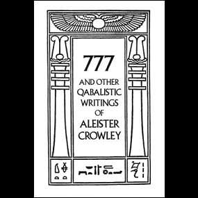 Qabalistic Writings book cover featuring Aleister Crowley's 777.