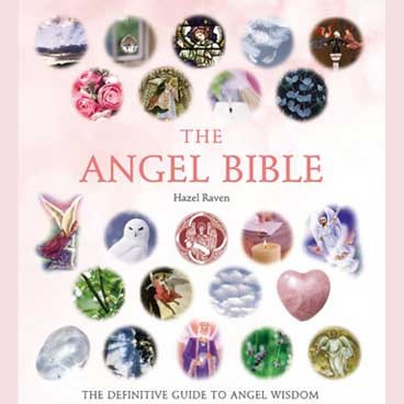 Angel Bible book cover with angelic symbols and spiritual themes.