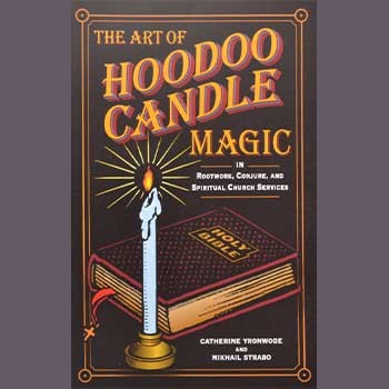 Hoodoo Candle Magic book cover featuring candle and Holy Bible.
