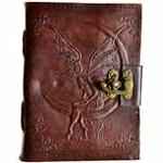 Fairy Moon leather blank book w/ latch