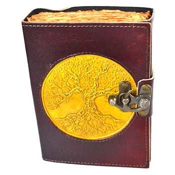 Tree of Life Leather Journal with Latch