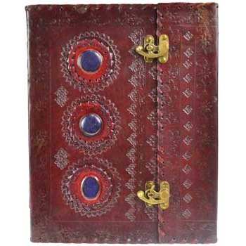 Stone Embossed Leather Journal, 10" x 13"