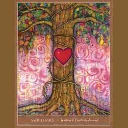 Sacred Space lined journal featuring artwork by Toni Carmine Salerno, with 220 pages for writing and creativity.