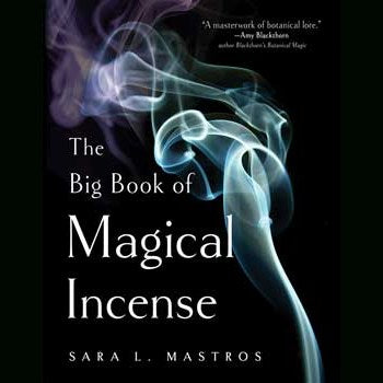 Big Book of Magical Incense by Sara L Mastros cover with smoke design.
