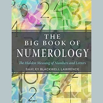 Cover of "Big Book of Numerology" by Shirley Blackwell Lawrence featuring colorful numbers.