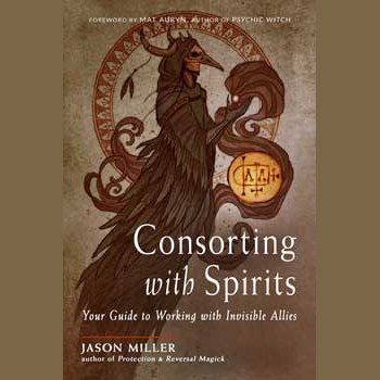 Consorting with Spirit by Jason Miller book cover featuring mystical artwork.
