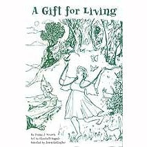 Book cover of "Gift for Living" by Penny J Novack, featuring poetic illustrations.