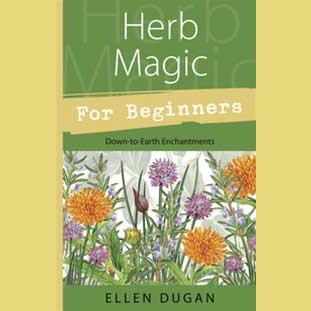 Herb Magic for Beginners by Ellen Dugan book cover featuring illustrated herbs.