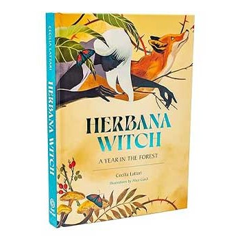 Herbana Witch hardcover book by Cecilia Lattari, featuring seasonal magical practices and forest illustrations.