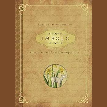 Imbolc paperback book cover with ritual and celebration guide.