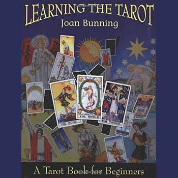 Learning the Tarot for Beginners book cover by Joan Bunning featuring tarot cards.