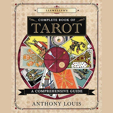 Llewellyn Complete Book of Tarot cover by Anthony Louis, featuring tarot cards and a detailed guide.