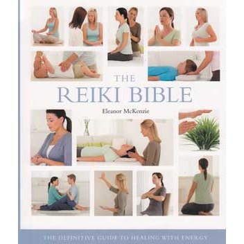 Reiki Bible book cover featuring healing energy practices and hand positions.