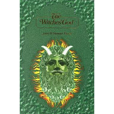 Witches' God book cover featuring a horned deity illustration.