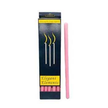 Pink Chime Candles, Set of 6, 10"