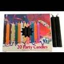 Set of 20 black chime candles for protection and spiritual rituals