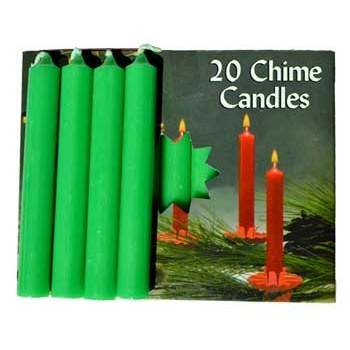 Emerald Green Chime Candles, Set of 20