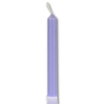 Set of 20 lavender 1/2 inch chime candles for spiritual rituals and meditation.