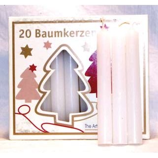 White Chime Candle, 4", 20 Pack