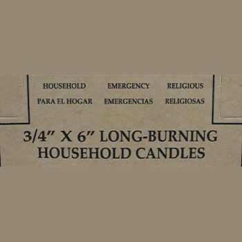 Pink 6" Household Candles, Set of 36