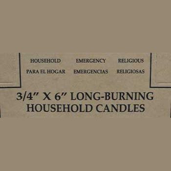 (set of 36) Blue 6" household candles used for candle magic and meditation, representing water.