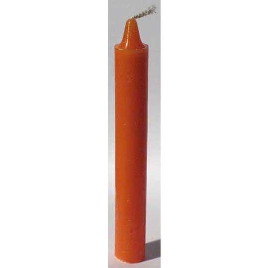 Orange 6-inch household candle for creativity and career success rituals