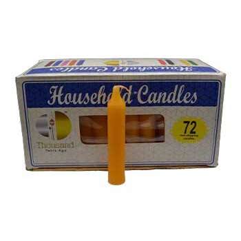 Orange 4" Household Candles, Set of 72