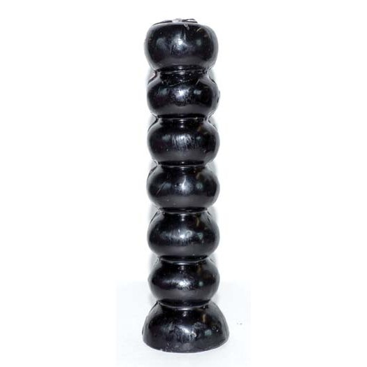 6 1/2" Black Seven Knob candle for rituals and protection.