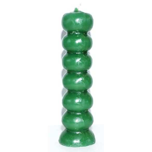 Green Seven Knob Candles, 6 1/2 Inches