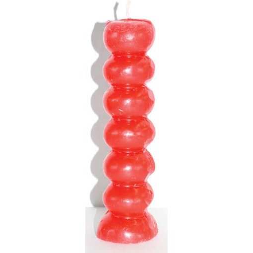 Red Seven Knob Candles, 6 1/2"