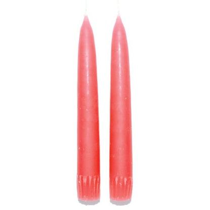 7" Mauve taper pair of ritual protection candles for empaths and spiritual energy cleansing