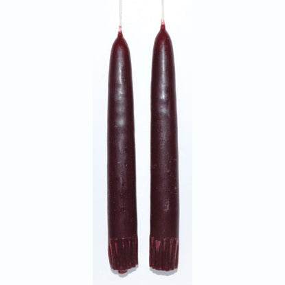 Dark Red Taper Candles, 7" Pair