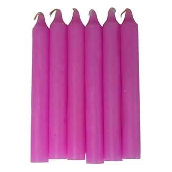 Pink 6" Household Candle, Set of 6