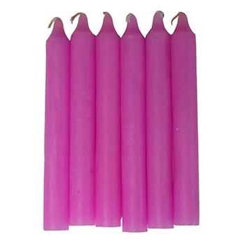 Pink 6" Household Candle, Set of 6
