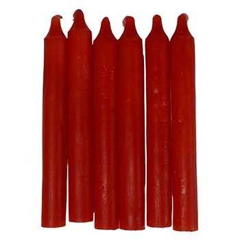 Red 6" Household Candle, Set of 6