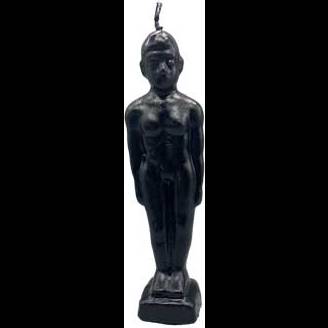 6 3/4" black man shaped candle for protection and energy work