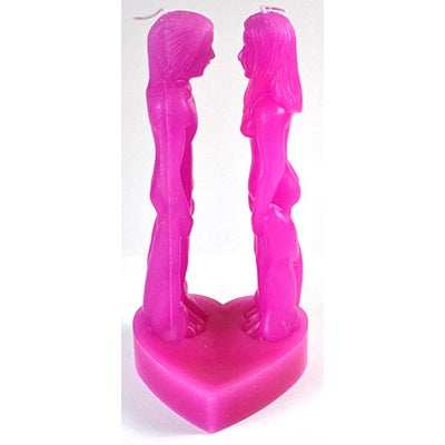 Pink Face to Face Candle, 8"