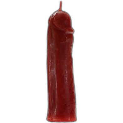 Red male genital candle for metaphysical use, passion enhancement, and rituals.