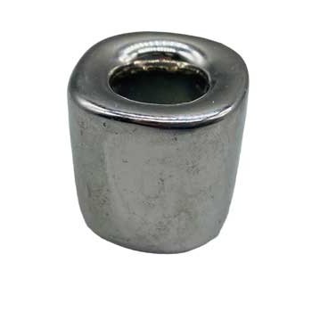 Silver ceramic holder for 1/2" chime candles.
