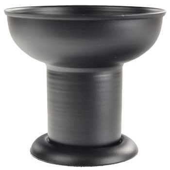Black powder coated metal pillar holder for Crystal Journey herbal pillars up to 3 inches wide