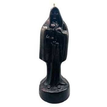 10-inch black Holy Death candle for protection and spiritual rituals