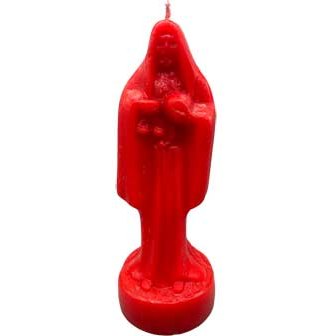 10" red Holy Death candle for protection, spell undoing, and attracting love rituals