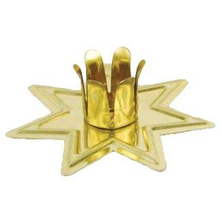 Gold-toned Fairy Star chime candle holder designed for C4 and CN4 candles with a seven-pointed star shape.
