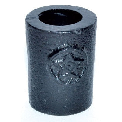 1 1/4 inch cast iron pentagram chime candle holder for 1/2 inch candles