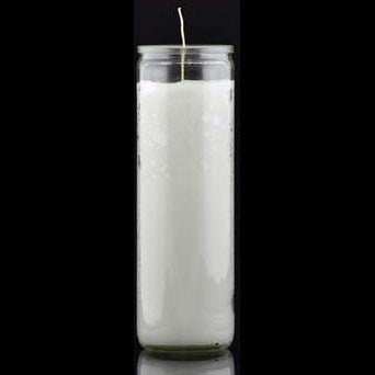 White 7-Day Jar Candle, Bubble Wax