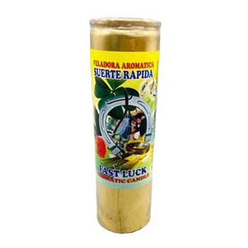 Fast Luck Gold Suerte Rapida aromatic jar candle in gold color.