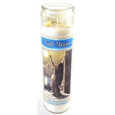 Full Moon aromatic jar candle with Jasmine fragrance and Envision Crystal, perfect for meditation and relaxation.